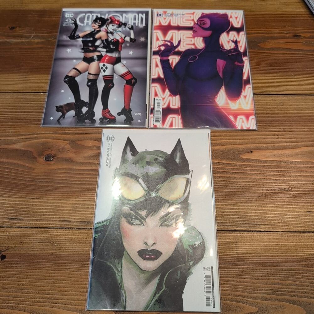 LOT‎ OF 3 DC Comics CATWOMAN VARIANTS - Szerdy, Frison, Sozomaika